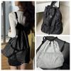 Large Capacity Drawstring Mesh Backpack Lightweight Solid Color Knapsack Fashion   For Lady