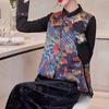 Весна и осень Ретро Китайский стиль Национальный стиль Вышивка Этнический стиль Печать Двусторонняя одежда Модный воротник-стойка Короткий жилет для женщин