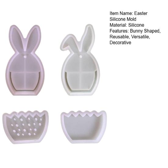 Пасхальная силиконовая форма для подарков на деньги, гипсовые формы в форме кролика, форма для держателя помады, гибкая форма для денег, смоляная форма для пасхального подарка своими руками