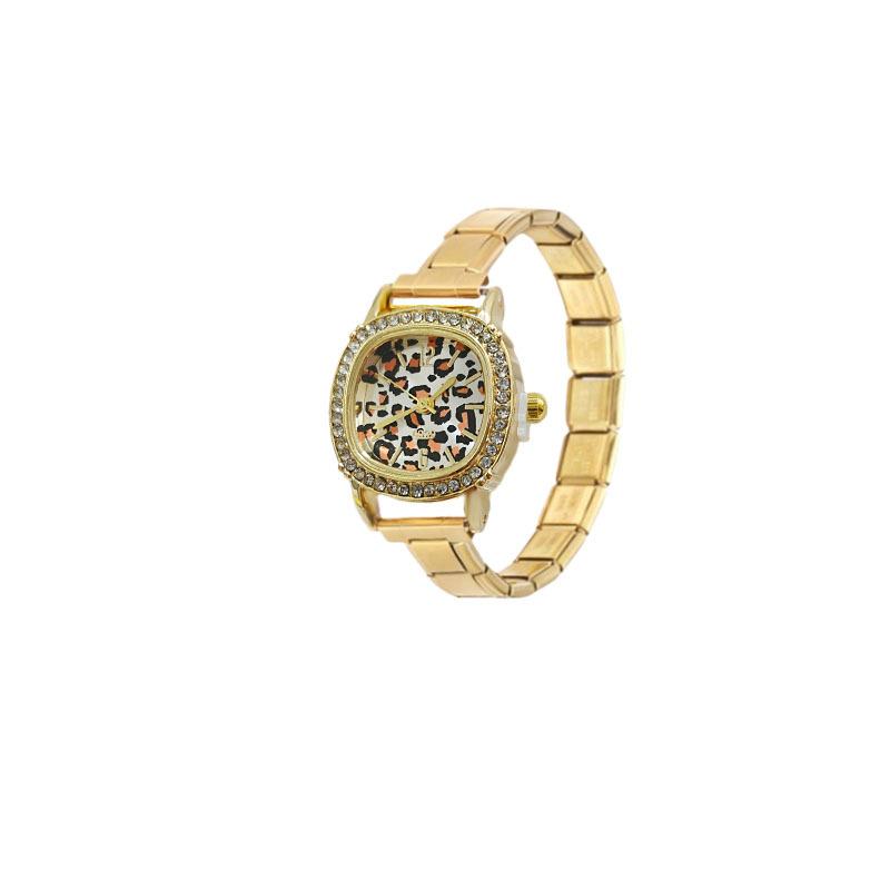 Fashion Italy DIY Detachable Module Watch Oval Diamond Bezel Stainless Steel Band Female Student Quartz Wristwatch