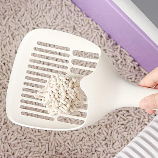 Совок для кошачьего туалета с длинной ручкой, широкий пластиковый большой размер, сито для котят, лопата