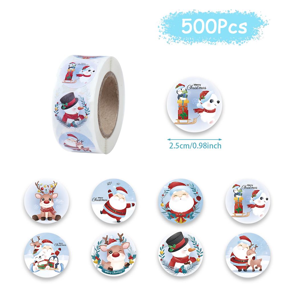 500pcs Christmas Gift Sticker Happy 2026 New Year Merry Christmas Gift DIY Gift Package Envelope Decoration Seal Labels Sticker