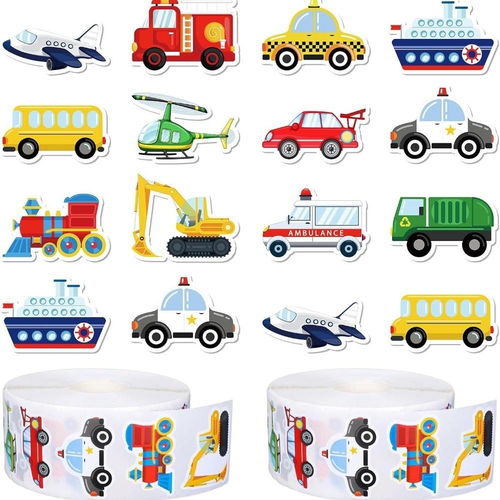 Transport vehicle stickers roll with For cars buses trucks and planes 500 pieces for creative decoration of personal items