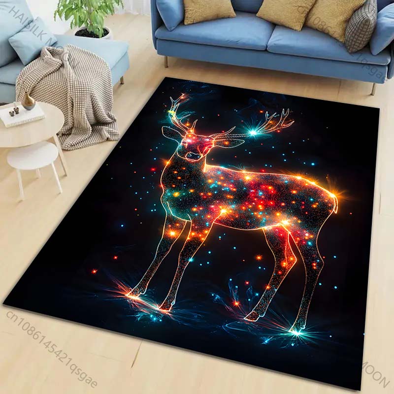New product Deer made of stars Carpet for Living Room Bedroom Bedside Floor Mat Cloakroom Children Playing Mat Area Rug