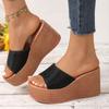 Women Slippers New Summer Peep-Toe Sandals  High-Heeled Platform Casual Wedges Slippers Outdoor Slides Women Zapatos De Mujer