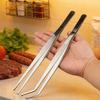 Stainless Steel Cooking Tongs Set 2Pieces  Very suitable for barbecues Serve food Processing meat Made of high-quality stainless