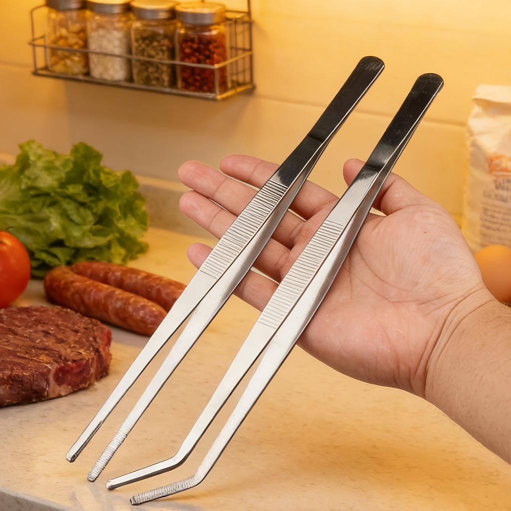 Stainless Steel Cooking Tongs Set 2Pieces Very suitable for barbecues Serve food Processing meat Made of high-quality stainless