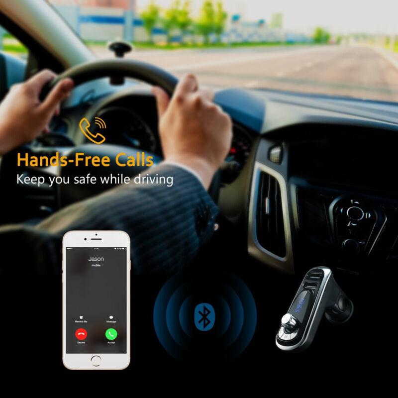 Bluetooth FM Transmitter Hands-free Car Kit With Dual USB Charger MP3 Player
