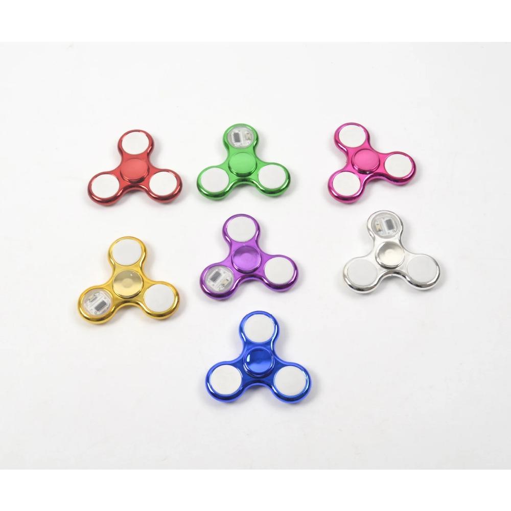 6colors Creative LED Light Luminous Fidget Spinner Changes Hand Spinner Golw In the Dark Stress Relief Toys For Kids