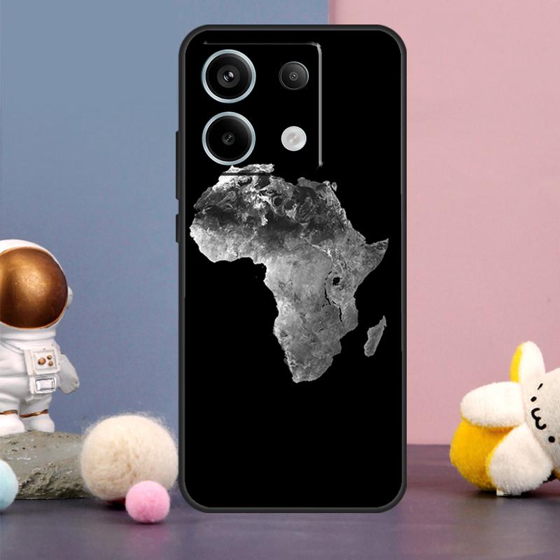 Чехол-карта Африки География Для Xiaomi Redmi Note 13 12 11 9 10 Pro 12S 11S 10S 9S Redmi 13 12 10C 12C 13C