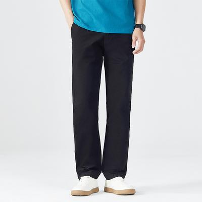 Весенне-осенние новые повседневные брюки, простые брюки в стиле business casual, прямые, модные, джокер, свободные, из приятной к коже ткани.