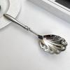 French Stainless Steel Spoons Shell Shape Soup Spoon Creative Dessert Spoons  Restaurant
