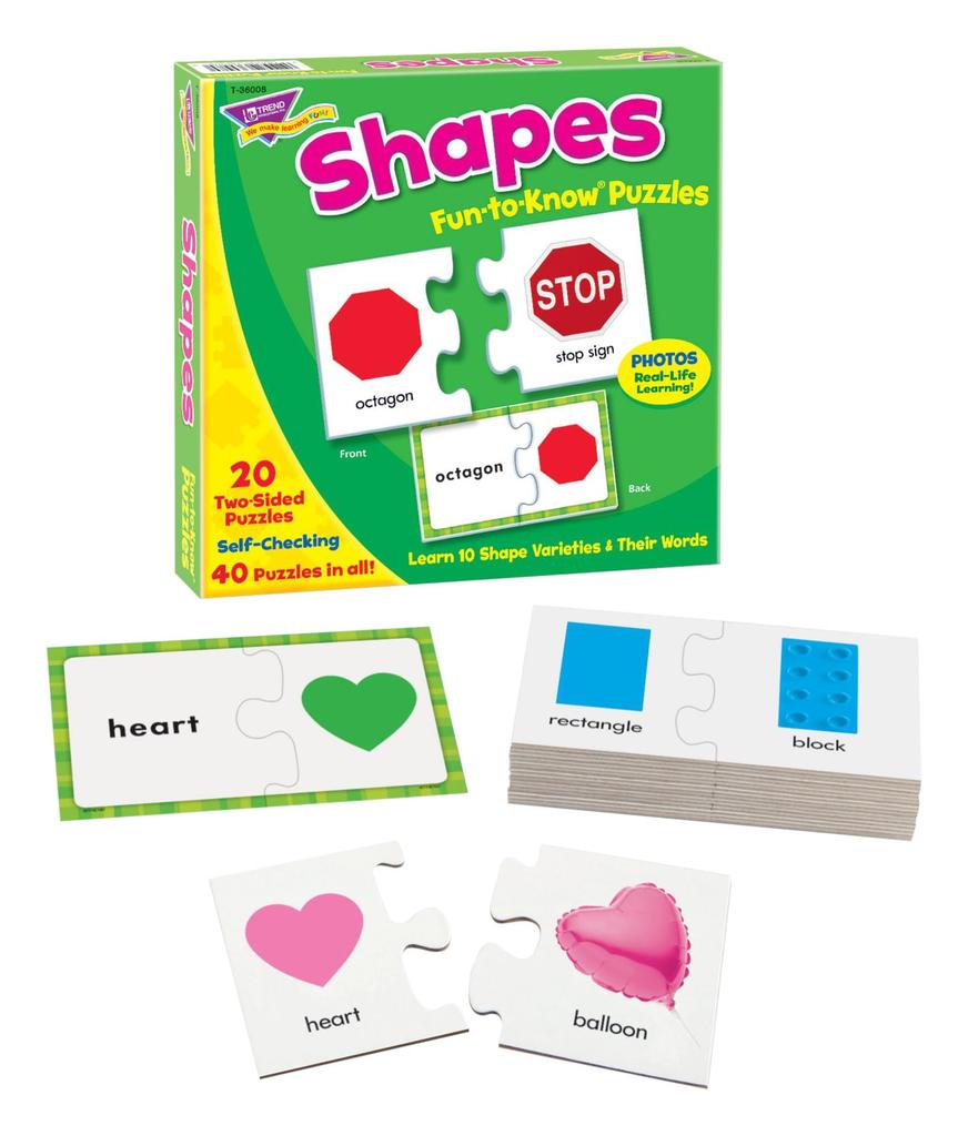 Trend Fun To Know Puzzles Shapes T-36008