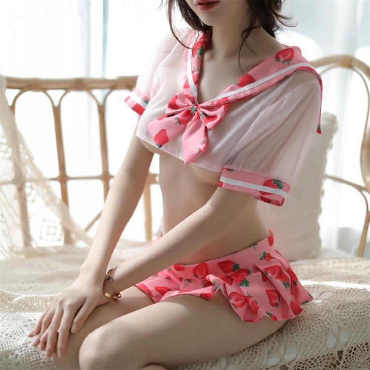 Sexy lingerie sailor uniform pure desire wind bed small chest big flirting senior uniform