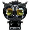 Led Lens Spotlight Dual Color White Yellow Light Owl Auxiliary Fog Lamp Double Lenses Spotlights For Motorcycle Atv Buggy Car