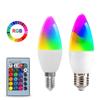 E14 LED sham chiroq lampochkasi rangi RGB yopiq lenta neon lampochka yoritish kontrolleri bilan E27 Dimmable aqlli lampa uy uchun