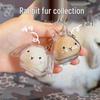 Adorable Rabbit Shape Fur Plush Gashapon Toy Storage & Display Case