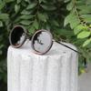 Wooden Polarized Round Sunglasses Bamboo Glasses Case UV400 Protection Handmade Sunglasses Great Gift for Men Women [WOODONLY] - & (Ebony)