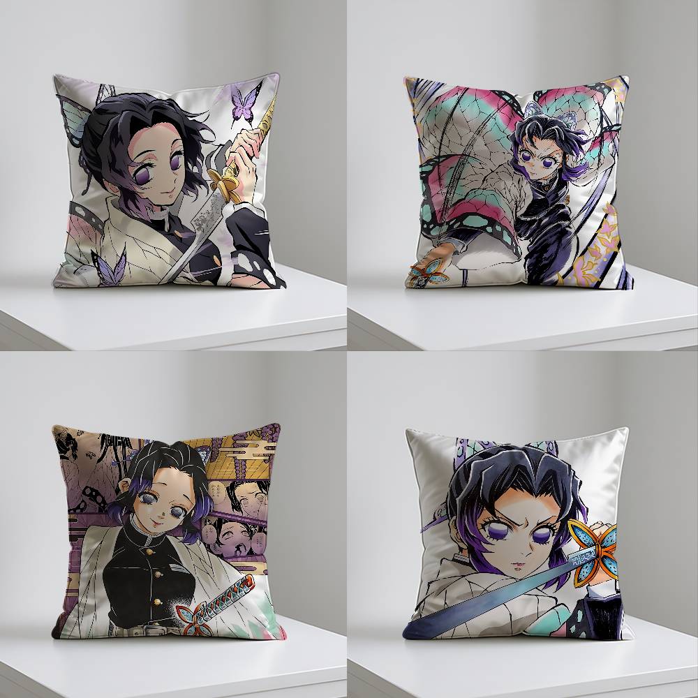 SShinobus KKochous Case Plush Fabric Soft Pillowcase Double Sided Print Cushion Cover Household Gifts