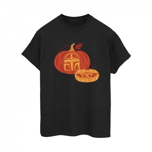 Star Wars: The Mandalorian Womens/Ladies Pumpkin Cotton Boyfriend T-Shirt