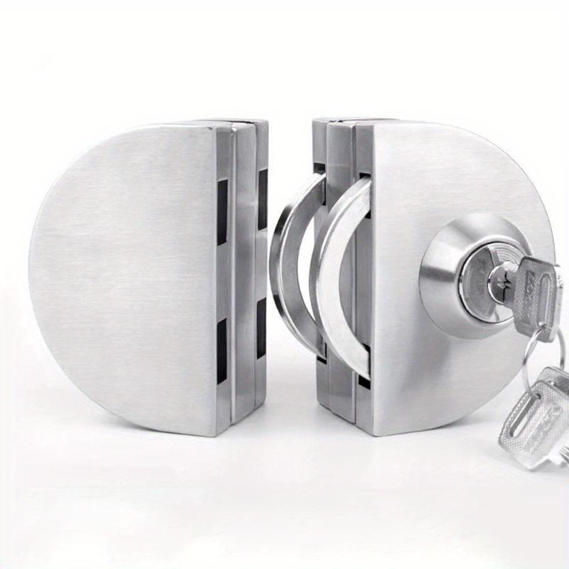 Lock Glass Door Lock For 8-12mm Thickness Frameless Double Swing Or Sliding Toughened Glass Door Glass Door Lock Silver Lock Set