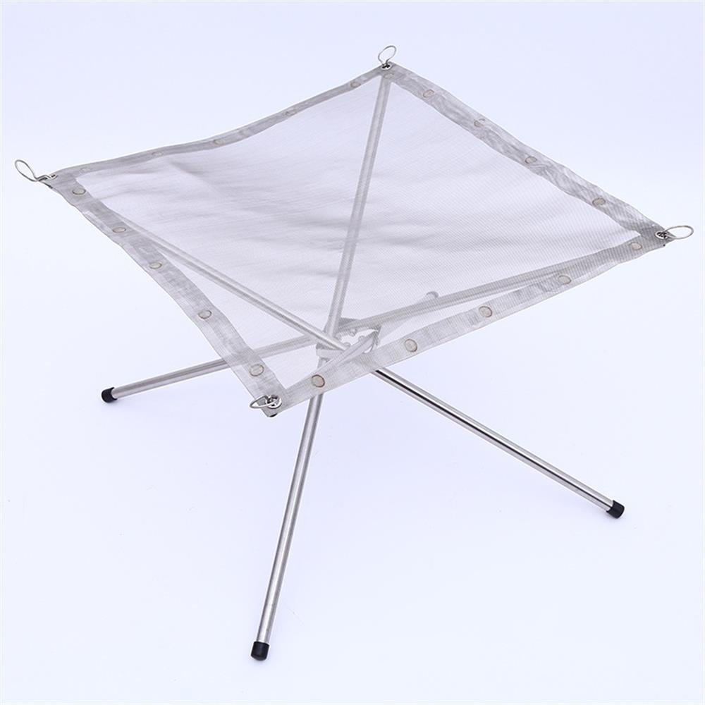 Портативный камин из нержавеющей стали, складной сетчатый камин с сумкой для переноски, термостойкий на открытом воздухе