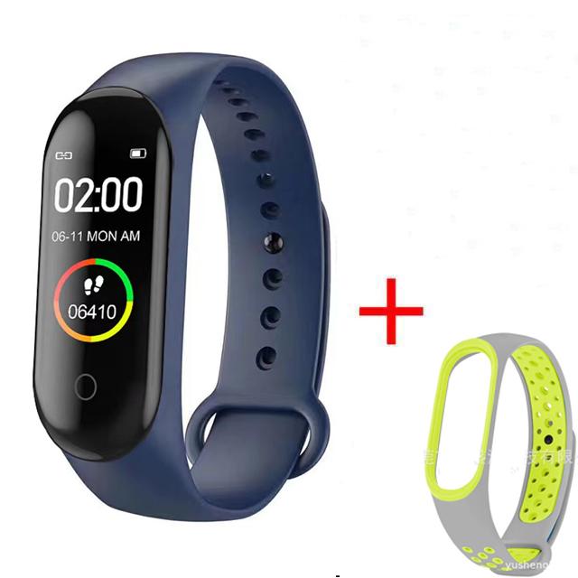 Водонепроницаемый M4 Смарт-часы Браслет Монитор артериального давления и сердечного ритма Смарт-браслет Фитнес-трекер Браслет для Android IOS