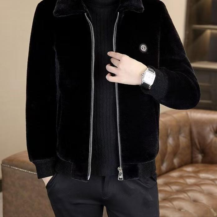 Мужская шуба из норки премиум-класса с добавлением утолщенного меха на осень и зиму, новая мужская шуба из норки, имитирующая мех