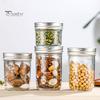 Стеклянная герметичная банка 300/400/500/650 мл с винтовой герметичной крышкой, большая емкость, прозрачная, многофункциональная, фруктовый джем, галантерейные товары, орехи, зерновые, приправы для хлопьев
