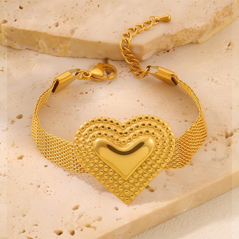 Роскошный браслет с четырехлистником: Позолоченная 18K, Невыцветающая Титановая Сталь с Алмазными Акцентами