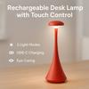 Rechargeable Table Lamp, Stepless Dimming, Modern Touch Control Desk Lamp - 3 Colors (Cool/Natural/Warm), Home Decoration Table Lamp for Bedroom