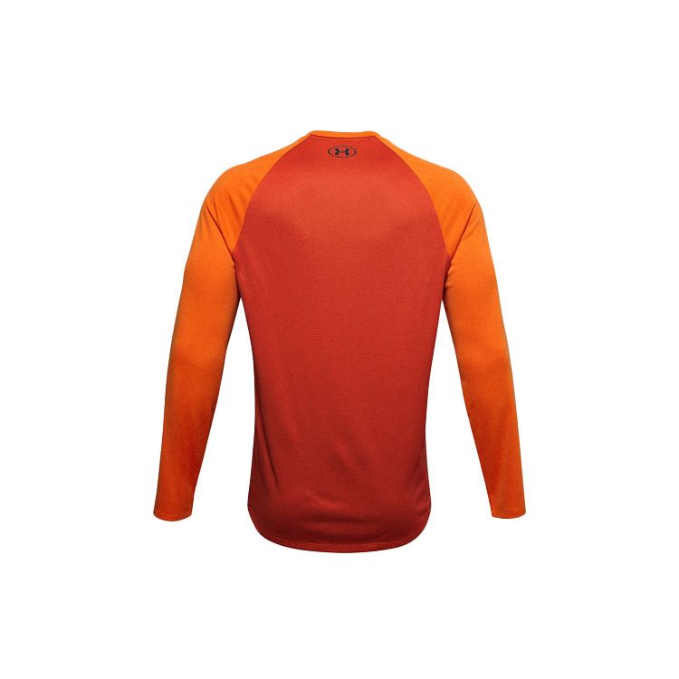 Under Armour Спортивная футболка с длинным рукавом и круглым вырезом Color Block, мужские топы, темно-оранжевый 1356851-830