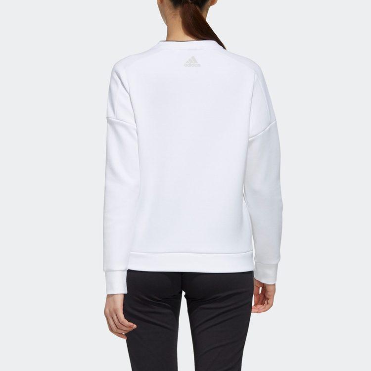 Adidas Sweatshirts Women's White Crew Neck Moderate Regular EH3857