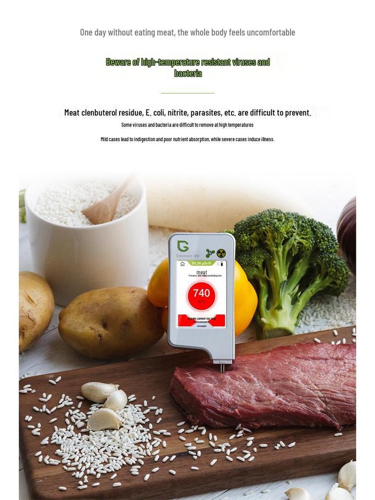 ECO6 Green Tester: Nitrate & Radiation Detector for Food, Water, & Environment