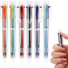 1 Pcs Multicolor Pen, 6-in-1 Multicolor Ballpoint Pens, 6 Colors Retractable Ballpoint Pens for Office School Supplies Kids Gift
