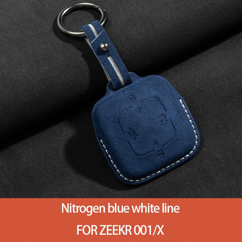Для ZEEKR 001 ZEEKR 7X 007 X Замшевый Чехол для Ключей Автомобильный Пульт Дистанционного Управления Полностью Защитная Крышка Аксессуары для Декора Салона Автомобиля
