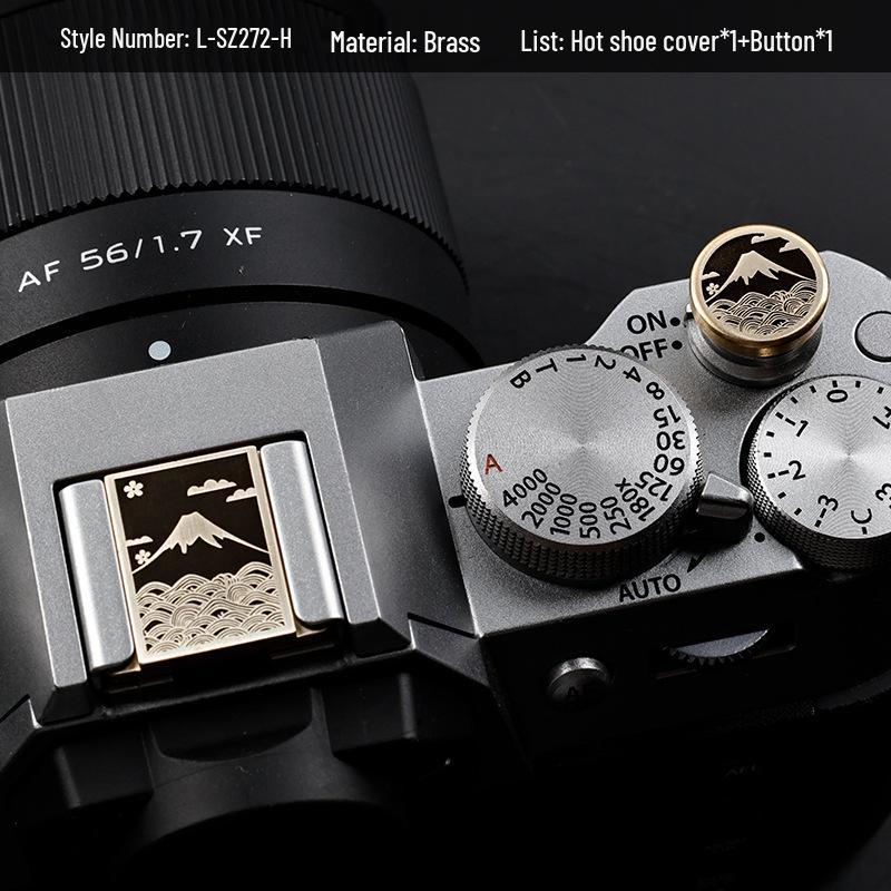 Hot Shoe Cover & Shutter Button Cap for Fujifilm XT50, X100VI, XT30 II, XM5, Nikon ZF Cameras