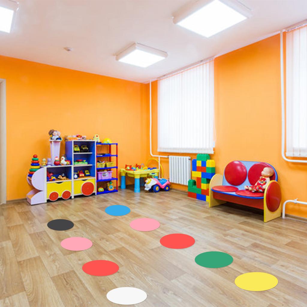 42/60Pcs 15.2cm Round Label Stickers Classroom Decor Floor Stickers Self Adhesive Dots Markers Dry Erase Circles Sealing Sticker