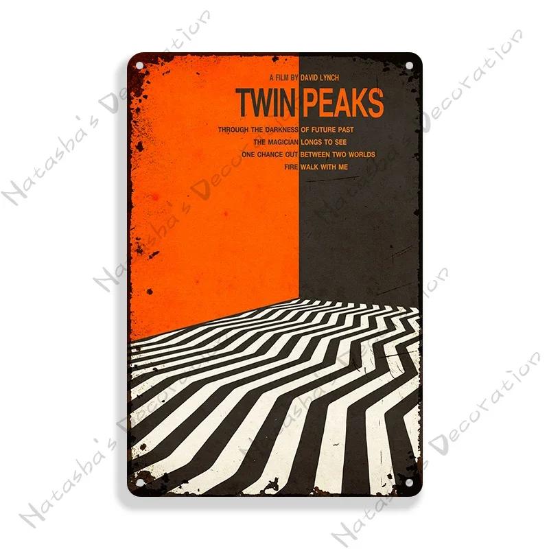 Twin Peaks Classic TV Metal Tin Sign Rusty Metal Signs Poster Home Bar Vintage Metal Poster Industrial Decor Decorative Plate