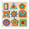 Wooden Geometry Puzzle Board Game Preschool Color Learning Geometric Shape Matching