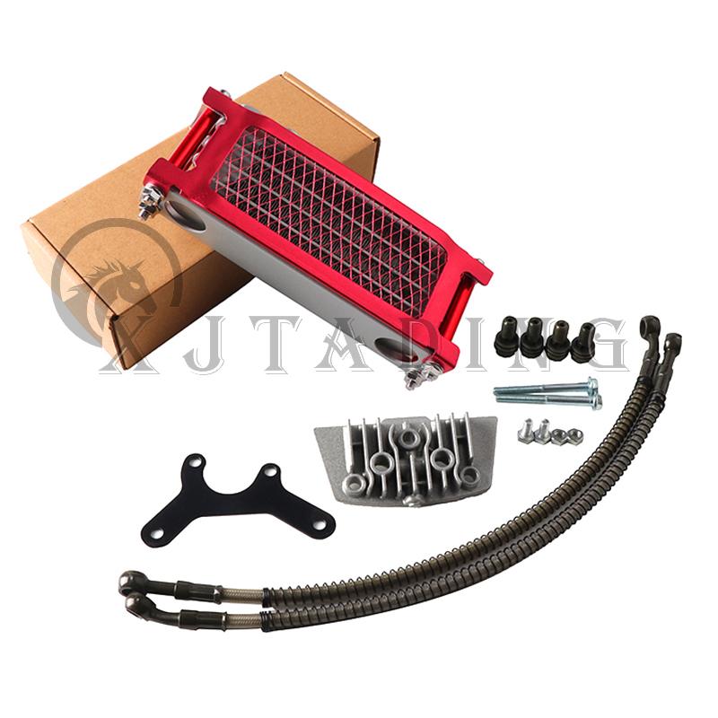 Мотоциклетный масляный радиатор, комплект масляного радиатора для Honda Monkey Yamaha Kawasaki 50cc-140cc Pit Dirt Bike Scooter Moped Enduro Motocross