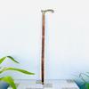 91.44 Cm Victorian Engraved Royal Walking Stick, Brass Flower Head with Wooden Engraved Walking Cane, Gifts For Him, Christmas Gift