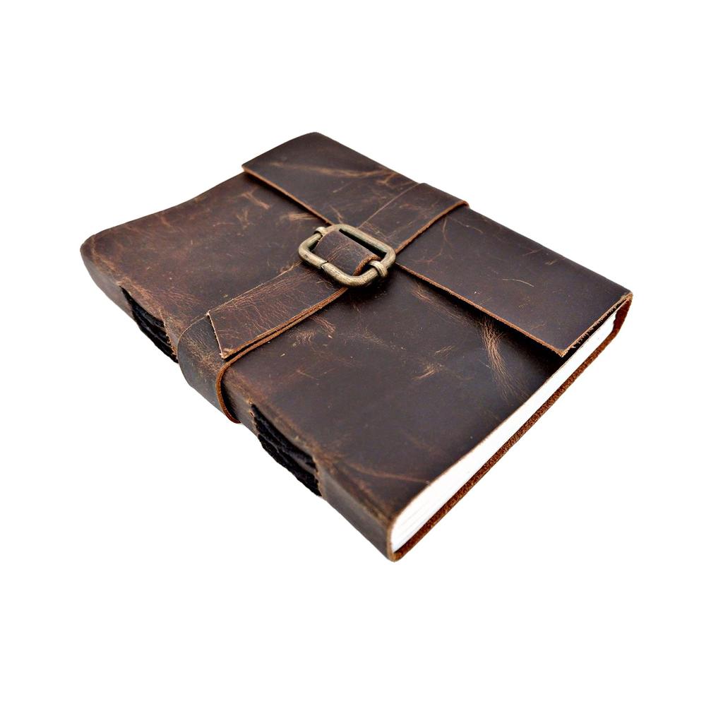 Eono Vintage Leather Diary , Leather Bound Journal Large Writing Notebook 200 Handmade Pages with 5 X 7 Inch.