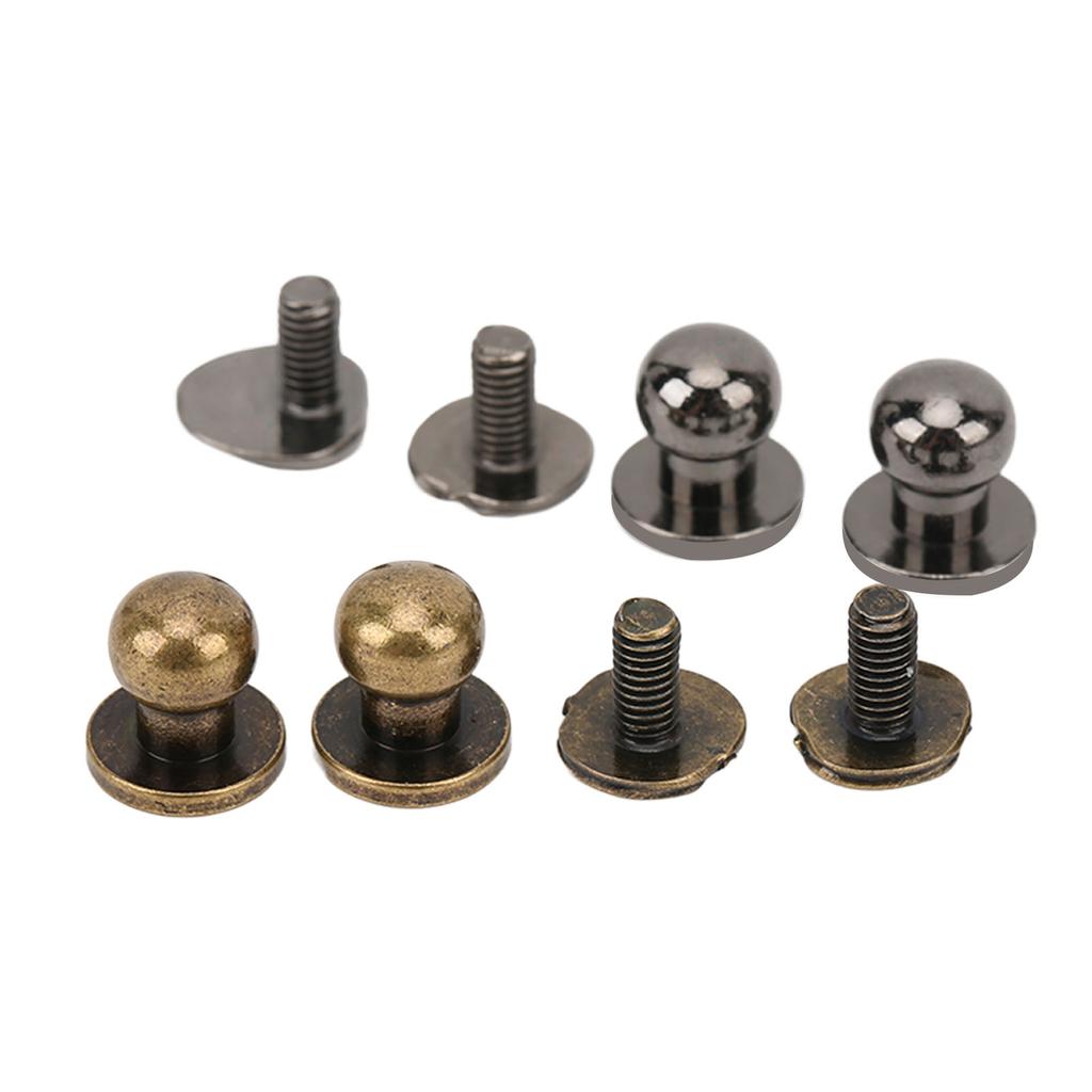 200 шт. винтов Чикаго 0,3x0,2 дюйма, из чистой меди, глянцевые, прочные, с круглой головкой, кожаные заклепки для сумки, чемодана