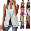 2025 Bestseller Women's Autumn Sleeveless Solid Multi-Color Cardigan Blazer Jacket