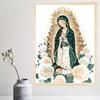 1 шт. Винтажный холст с изображением Девы Марии и Иисуса, христианский постер, настенное искусство для дома, винтажный декор для гостиной, кухни, ванной комнаты
