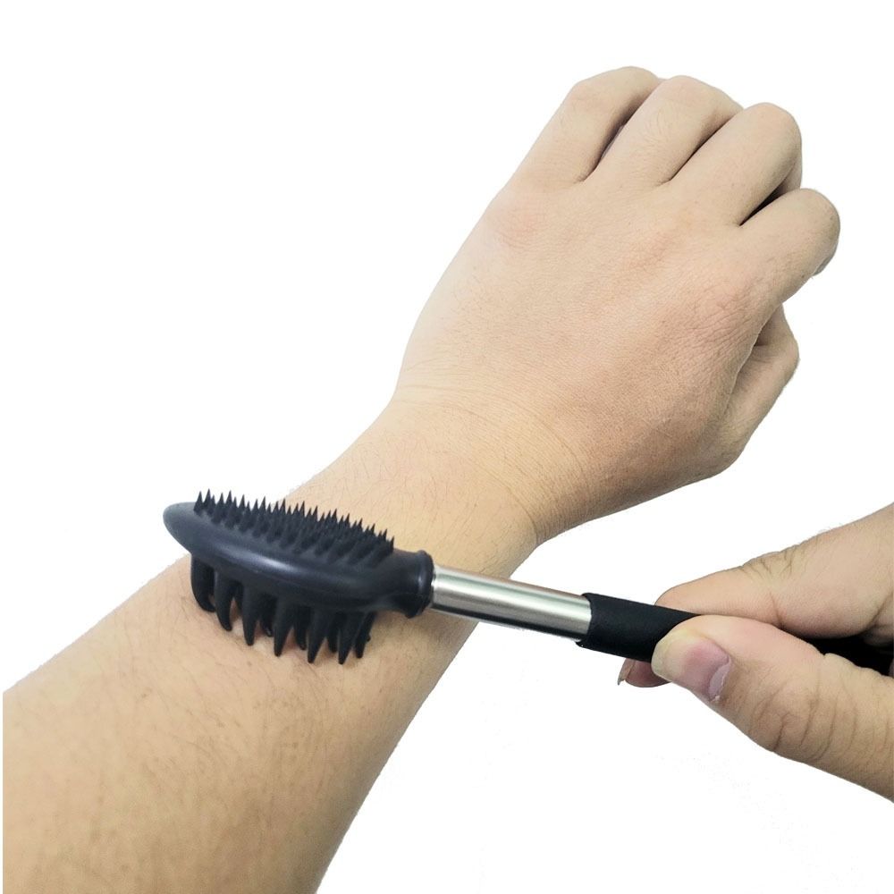 Extendable Back Scratcher Telescopic Backscratcher Nose cleaning Scrubber Silicone Massage Brush