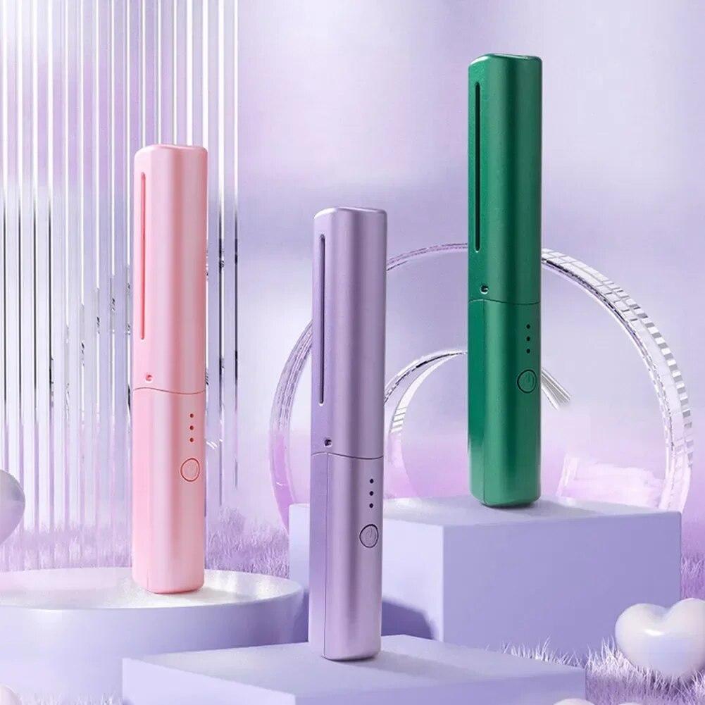 2 In 1 Lazy Straightener Hair Hot Comb Portable Mini USB Rechargeable Hair Straightener Fast Heating Hair Styling Tools