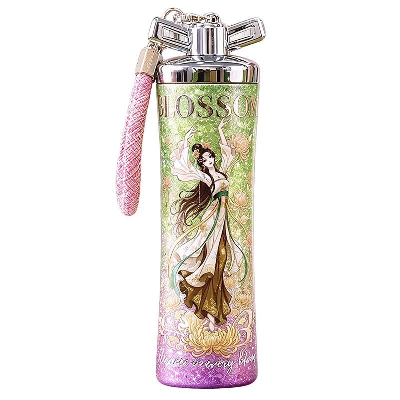 Heyuxi Pure Titanium Floral Portable Insulated Cup