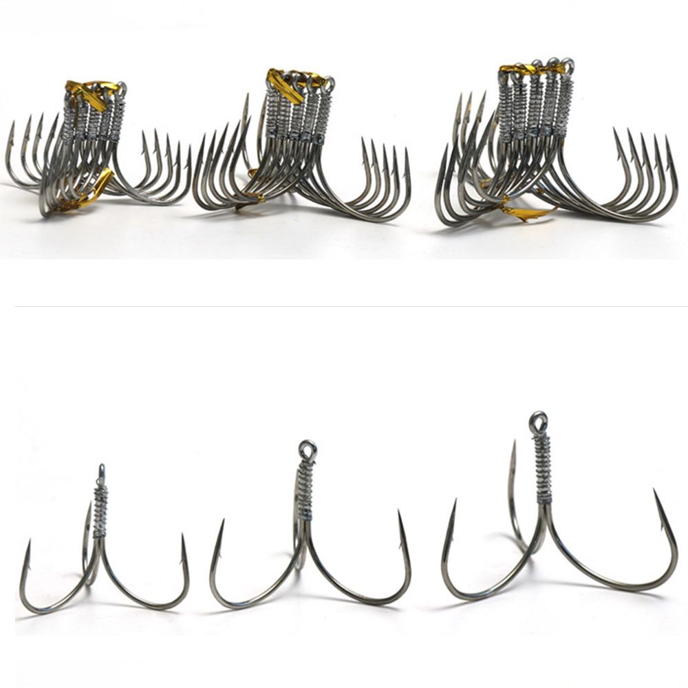 5 шт. Рыболовные снасти Тройные крючки Джиг Крючок из высокоуглеродистой стали новый Крючки с бородкой На открытом воздухе